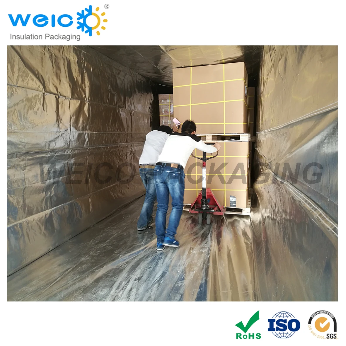 Aluminum foil woven thermal isolation container liner for 20ft container