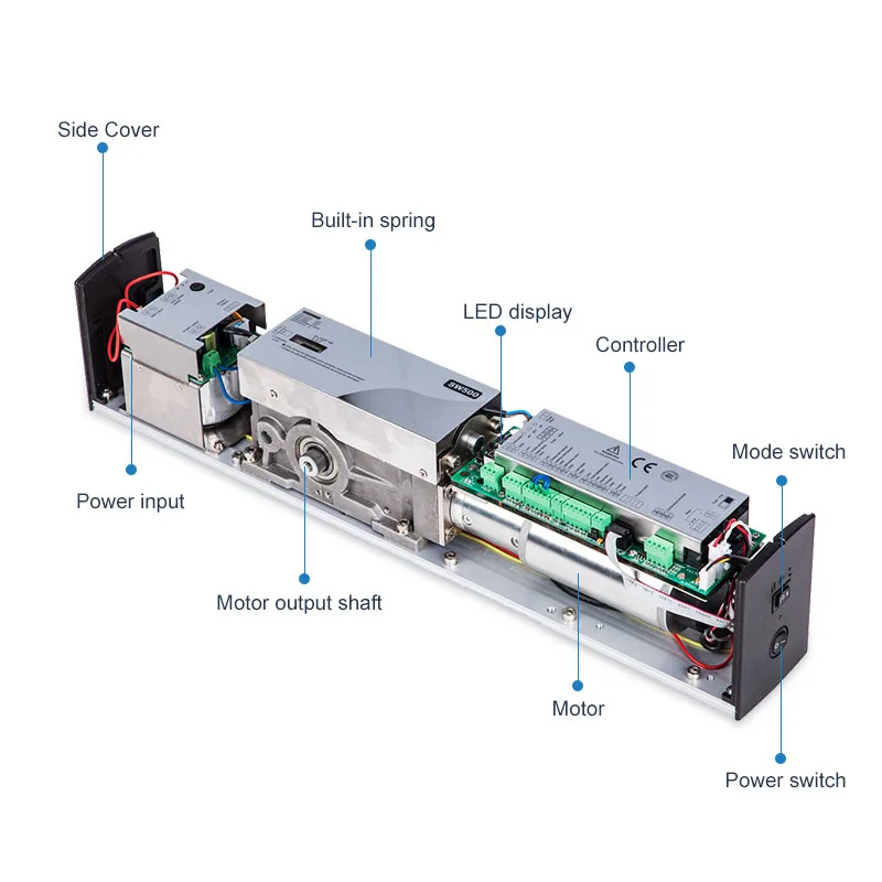 TURTECH  SW500  heavy duty  built-in spring automatic swing door opener obtain EN16005 standards