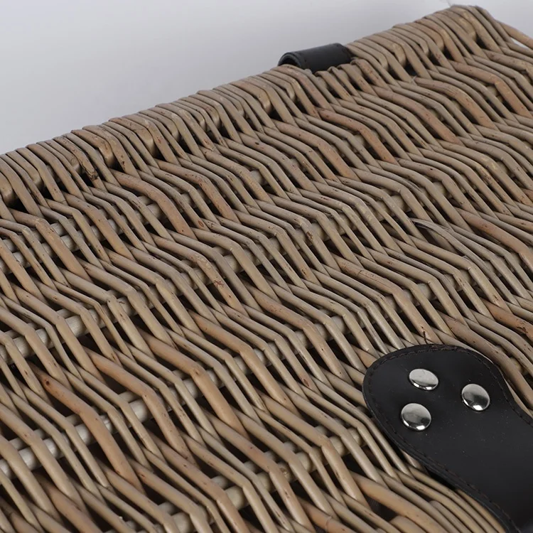 Europe style willow picnic basket insulated picnic basket for 2 person