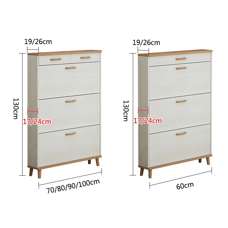 Modern Fashion Wooden 2 drawers Shoe Cabinet with 3 doors Luxury Storage Shoe cabinet for 24 Pair Shoe Cabinet