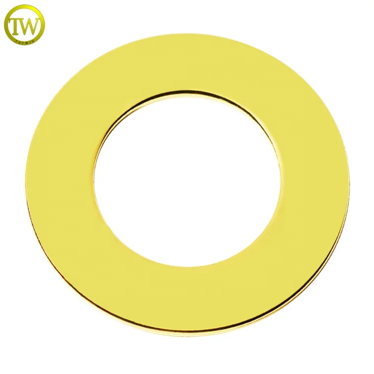 Good plating custom engraved name metal o ring swimwear accessory gold logo flat buckle clips for clothes