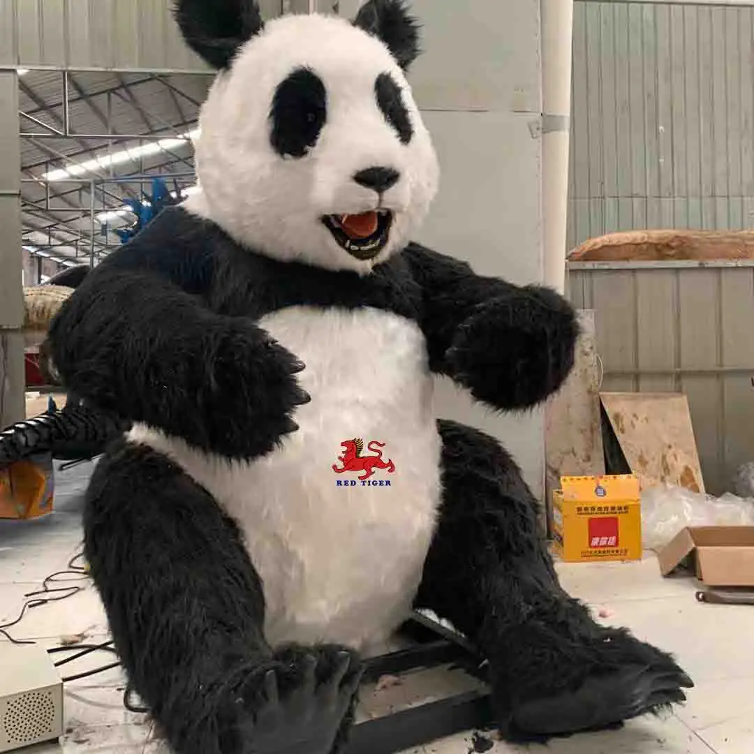 Playground Animatronic Panda Model for Sale High Quality Factory Various Real Outdoor Amusement Park Equipment Assemblage