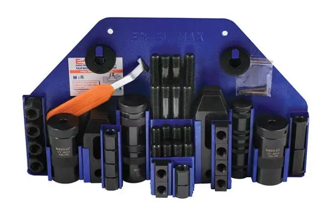 Deluxe Steel Clamping Kit 52pcs Set with Screwed Coupling Set with Lifter Clamping Jack Clamp