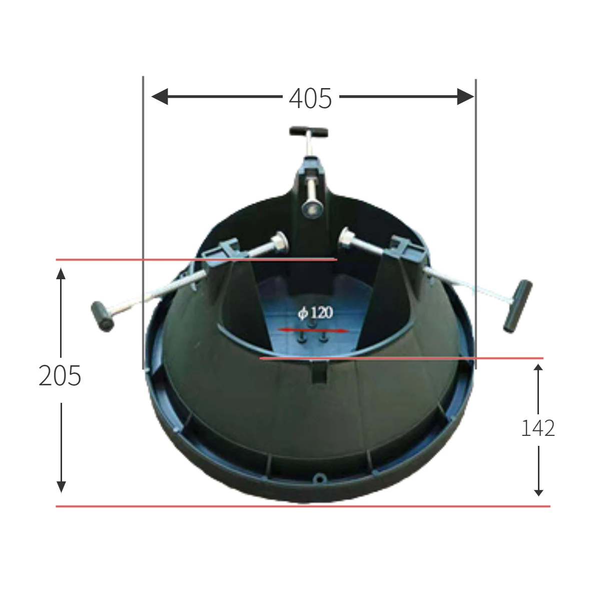 Factory Wholesale PP Christmas Tree Stand for real trees artificial trees in home&kitchen Fits for 5.11 Inch Trunk