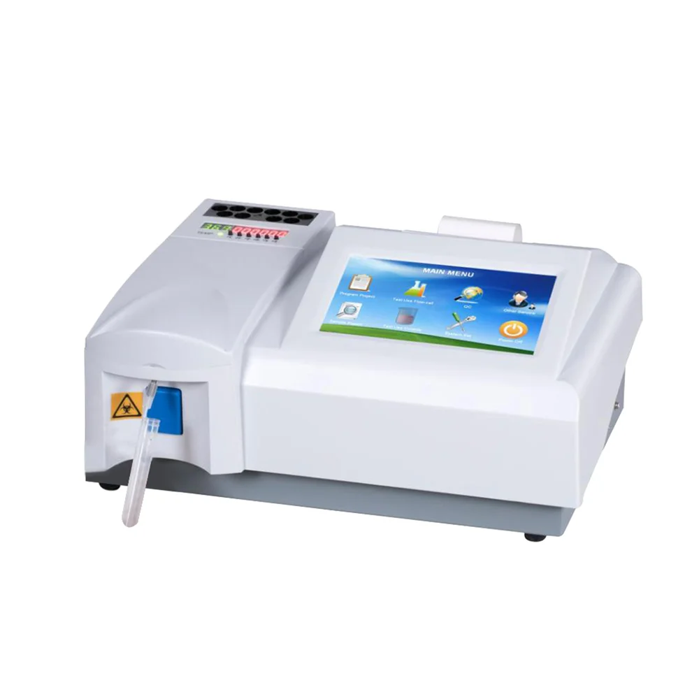 Медицинский прибор для анализа крови с цветным сенсорным ЖК-экраном 7 дюймов, клинический полуавтоматический химический анализатор, цена