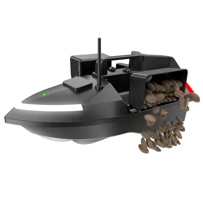 V801 Electric Wireless Remote Control Bait Boat 500m Range 2KG Load Dual Motors LED Lights for Night Fishing Fixed Speed Cruise