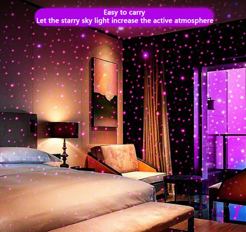 USB Durable Mini Star Light LED Night Light Car Projection Lamp Starry Sky Bendable Portable Atmosphere Decorations Lamp
