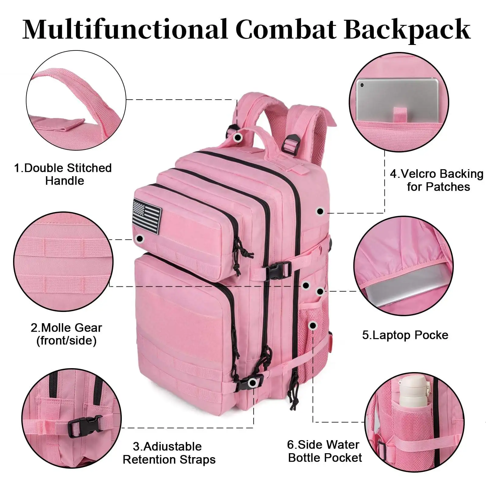 Custom LOGO Large Capacity 900D oxford 45L Extreme Sports Tactical Travel gym Bag Training waterproof sports backpack for men