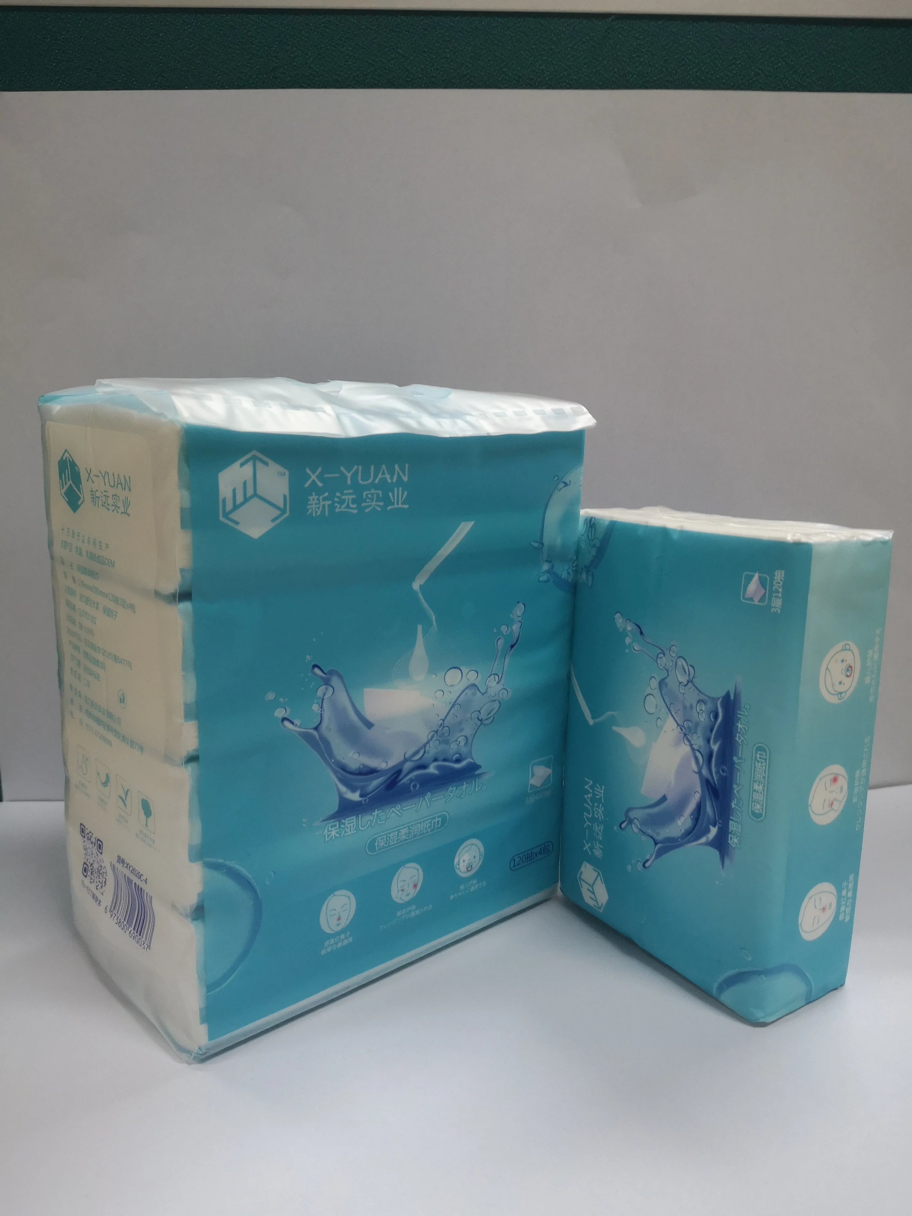Recycled virgin wood pulp with 3 layers and 40 pumps 100% Facial Tissue