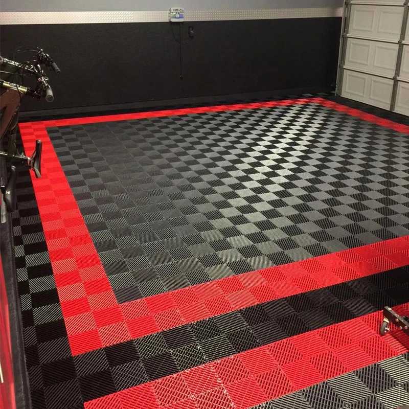 Durable Modular Pp Grate Plastic Garage Floor Mats For Cars Car Wash Shop Interlocking Floor