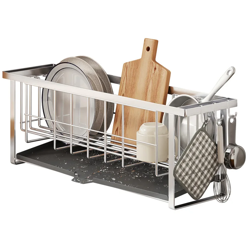Multi-functional Stainless Steel Kitchen Rack for Bowls Dishes Cutlery Plates Storage Holders Racks