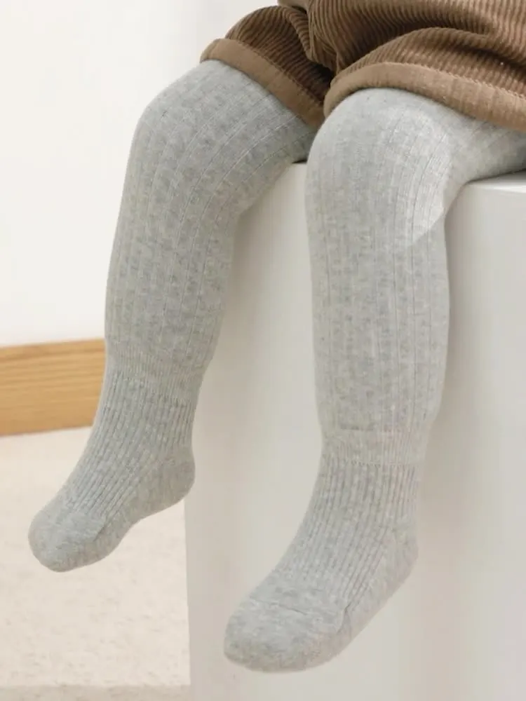 Sherpa fleece plush lining warm seamless leggings with feet ribbed cable knitting 0-8 years baby kids winter thick tights