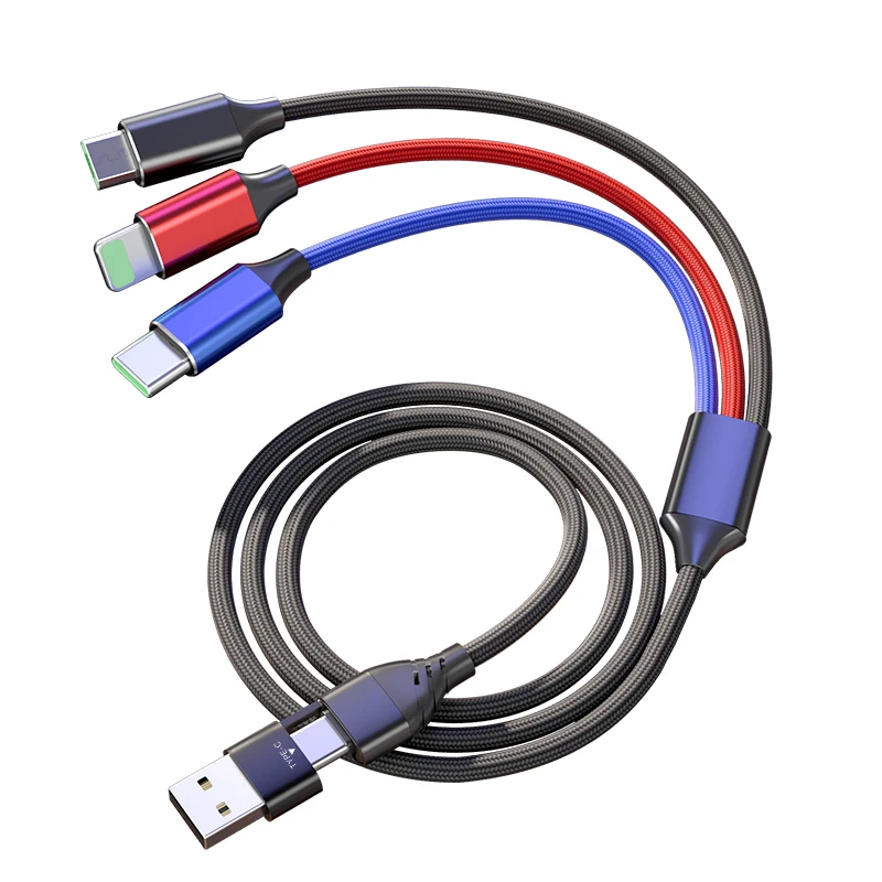  2021 Новый 6 в 1 USB-кабель для зарядки Type C кабель Micro USB телефонный iPhone Samsung