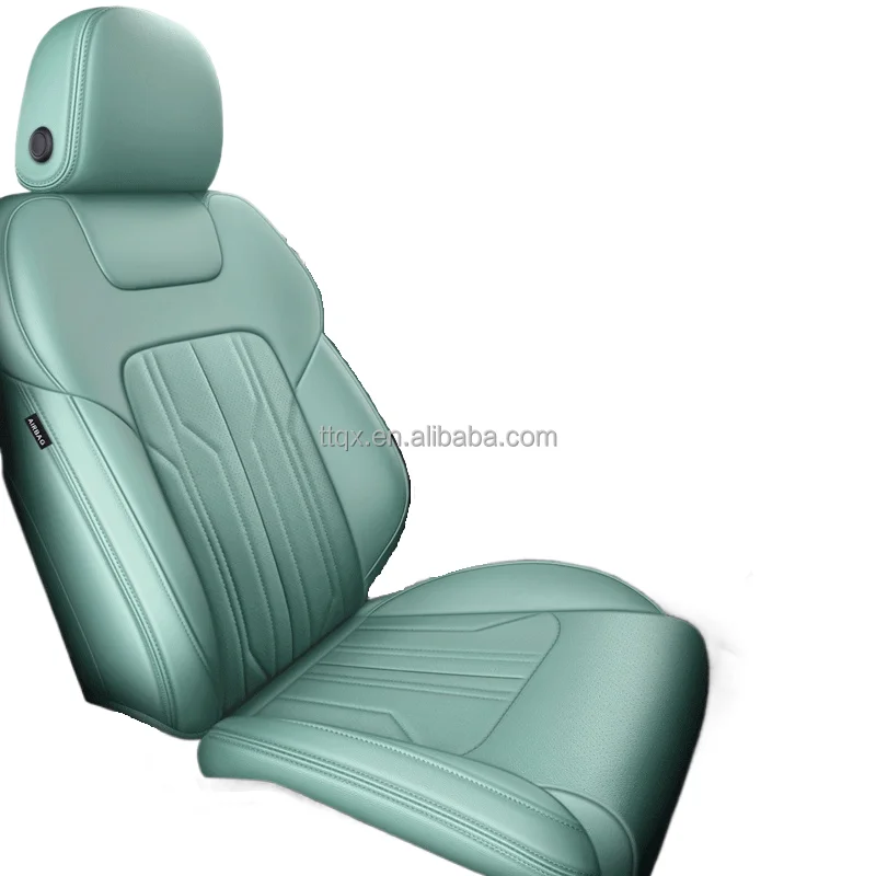 High Quality 2017-2024 Custom all-package Luxury Car Seat Cushions for Audi A4/A6/Q3/Q5 PVC Leather Seat Covers Tiffney Blue