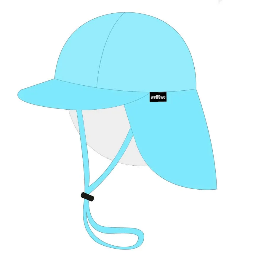 Головные уборы Red UPF 50, шапки с защитой от УФ лучей для малышей, маленьких мальчиков и девочек, уличная шапка с защитой шеи, солнцезащитные шапки