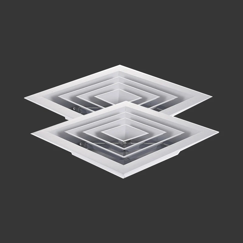 Hvac Aluminum Square Deflectors Ceiling Air Diffuser Grille For Ventilation System