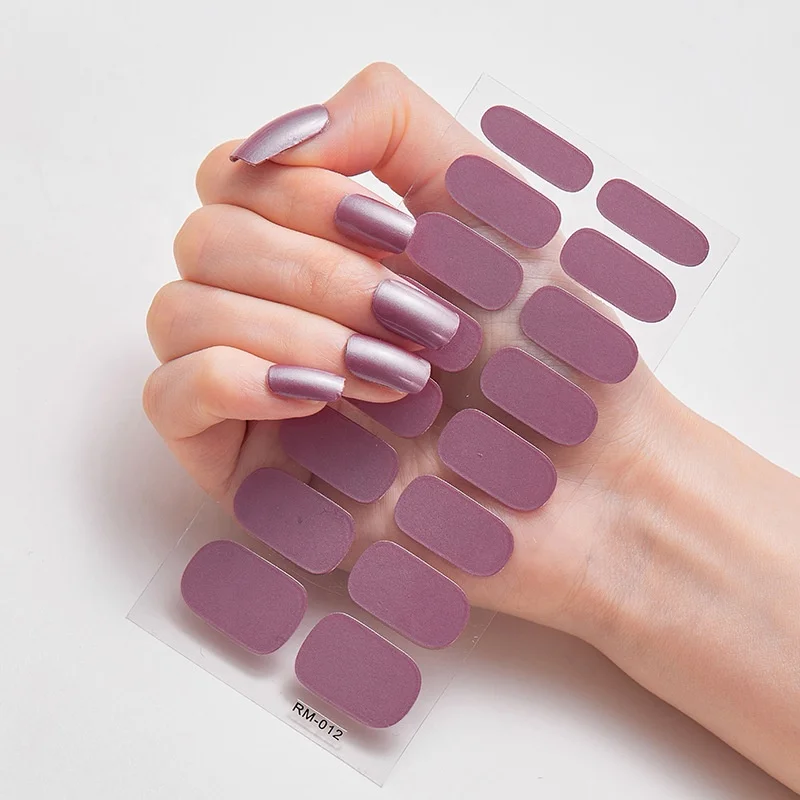 3d Semicured Nail Wrap Custom Logo UV Cured Lamp for Gel Application on Art Nail Semi-cured Gel Nail Sticker