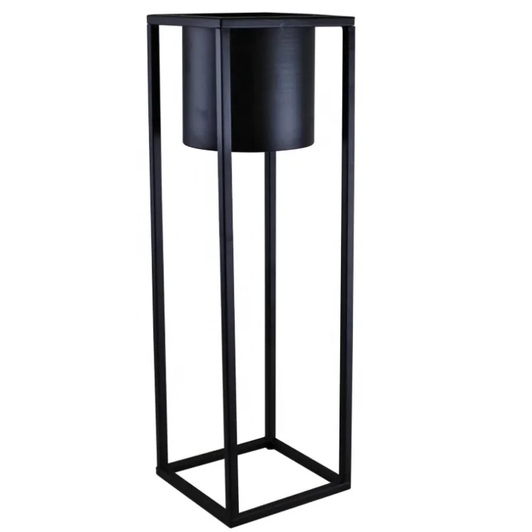 Indoor metal black frame flower holder living room bonsai  planter modern  plant pot stand