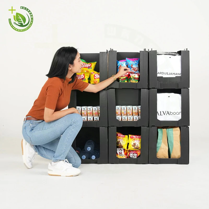 Warehouse Tool Hardware Storage box Picking stackable Stacking Hanging PP Corrugated Plastic shelf Storage Bin Part Bin pp sheet