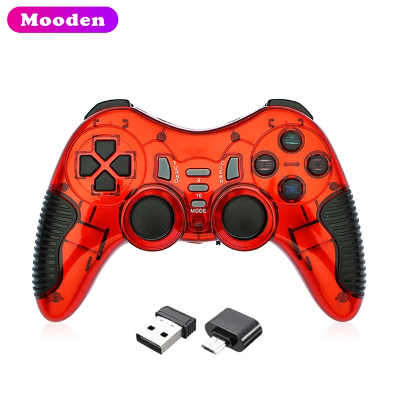 6 in 1 USB OTG Type-C Converter Joystick Gamepad 2.4G Wireless Controller for PS2/PS3/Android/TV box