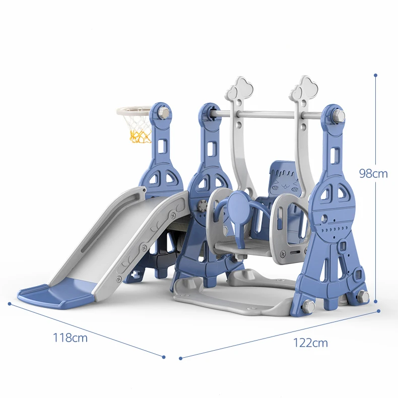 hot sale Selling New Rabbit Theme Indoor Game Playground Home Plastic Kids Swing and Slide