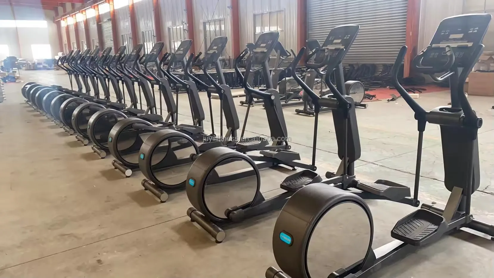 J S 5 Home Use Portable Elliptical Trainer with Pulse Rate LCD Monitor Exercise Bike Elliptical Cross Trainer Machine