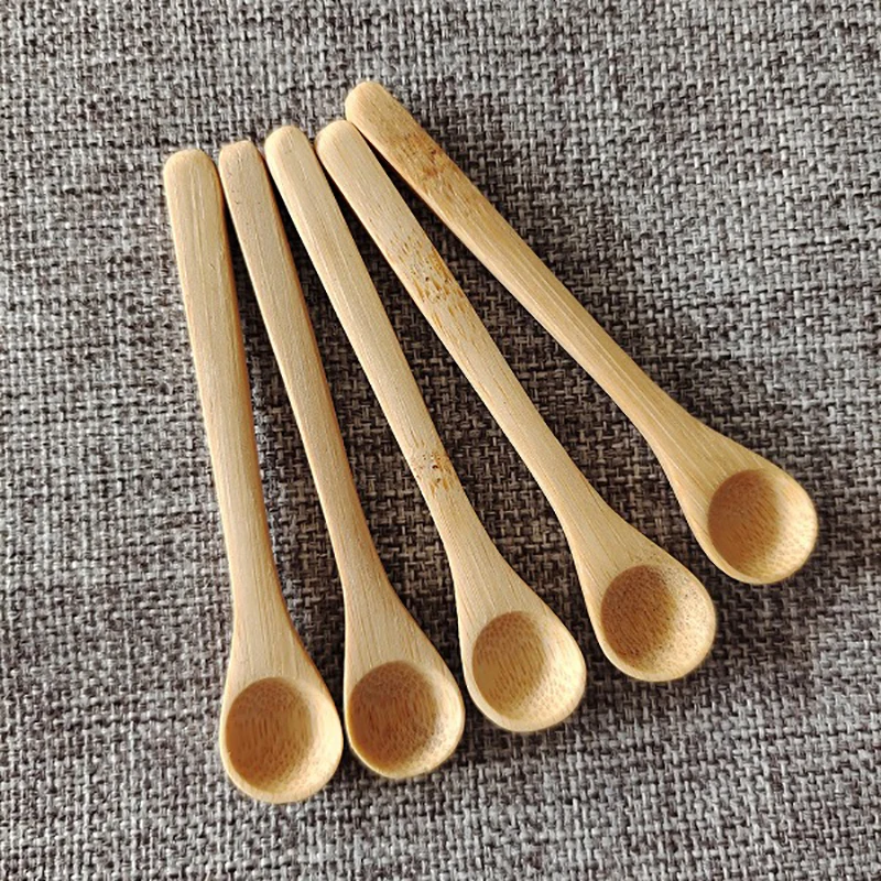 Personal Label Kitchen Tool Biodegradable Bamboo Coffee Spoon Wooden Measuring Spoon Honey Tea Scoop