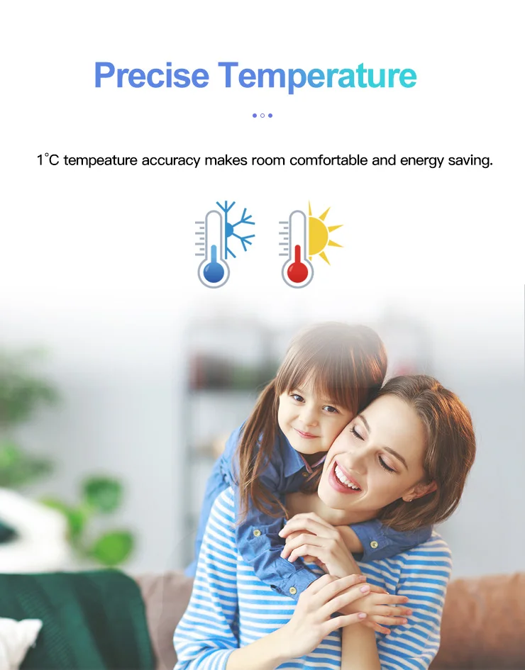 HaiLin  HL2036DA2-T 2-Pipe Programmable FCU Thermostat - Air Conditioning - Touch Button - On/Off Valve - 3-Speed Fan