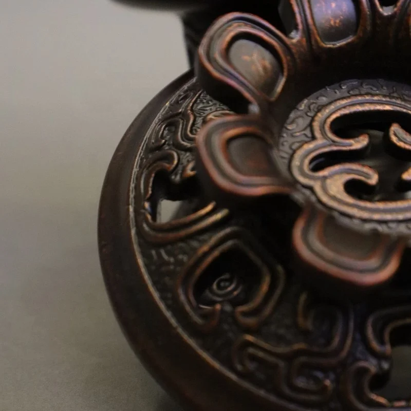 incense holder incense burner Moire pattern brass crafts metal censer Chinese style home decor brass thurible