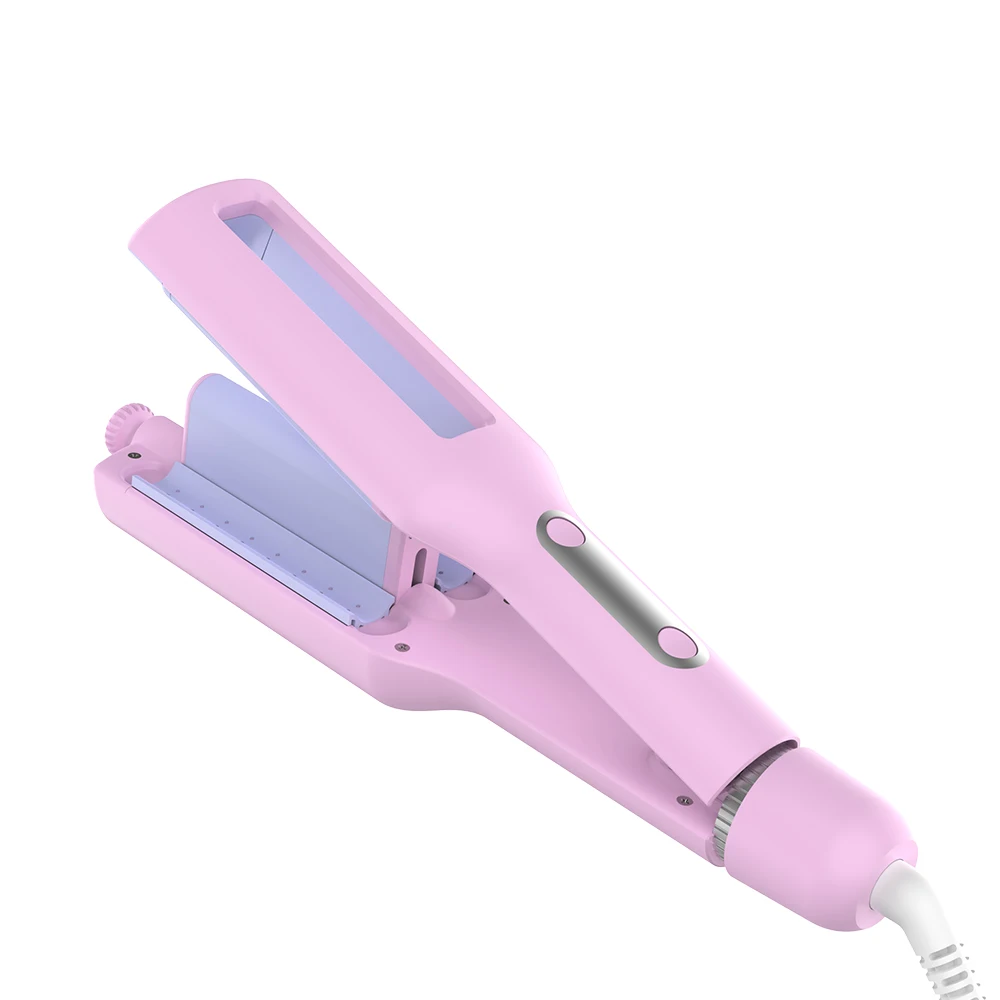 bedazzled temperature control tapered barrel automatic led adjustivble waver custom color portable curling iron