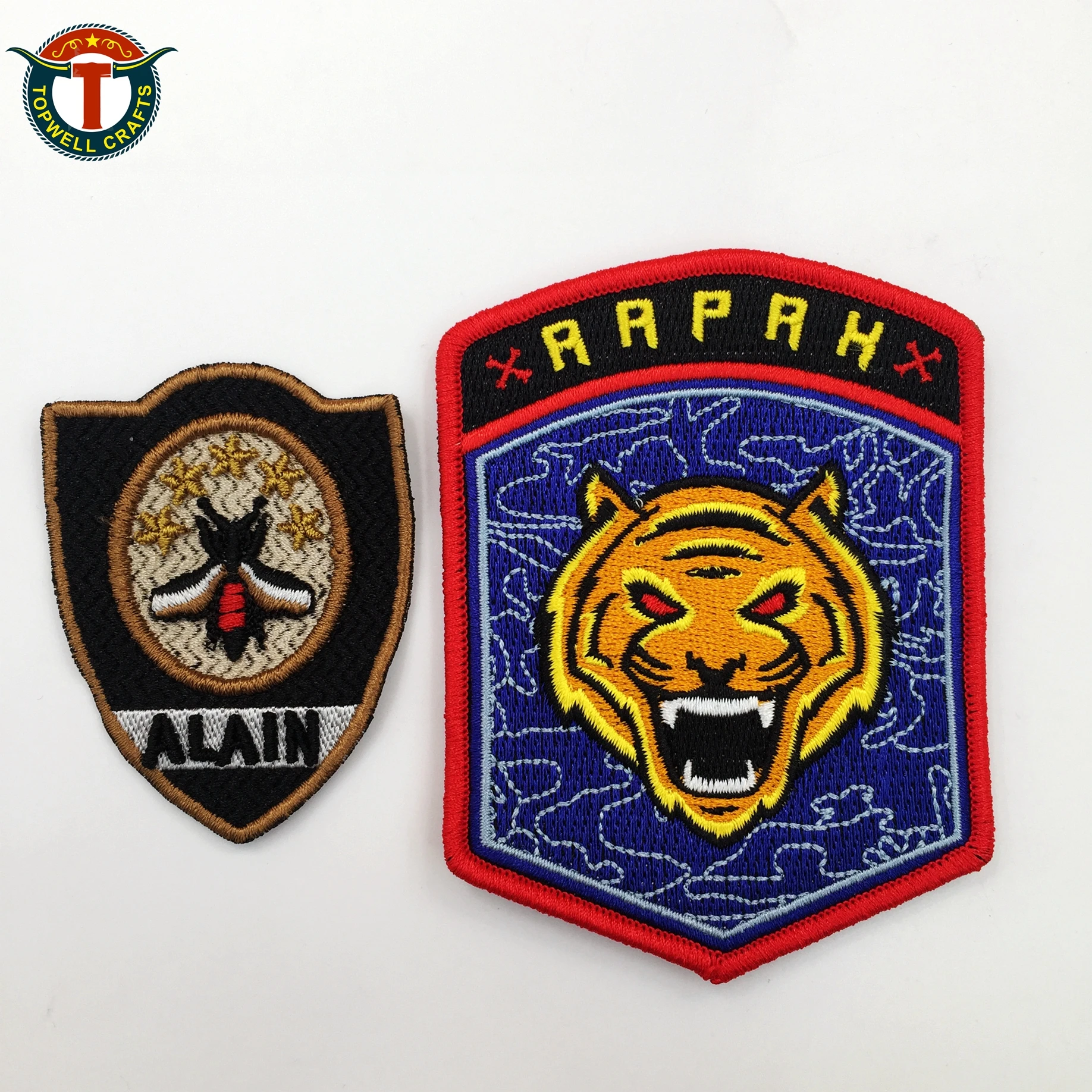 Factory direct hand-sewn woven label fabric patch wind woven label clothing decoration fabric patch