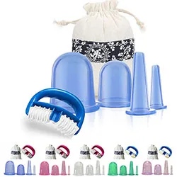 Direct Factory Customized Logo cupping cup kit vacuum massage silicone cups