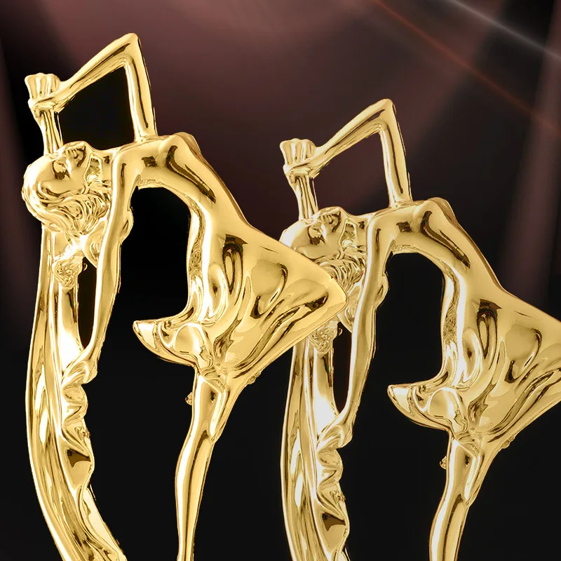 Resin Dancing Girl Sculpture Statue Simple Modern Graceful Dance Movements Cabinet Home Art Decor