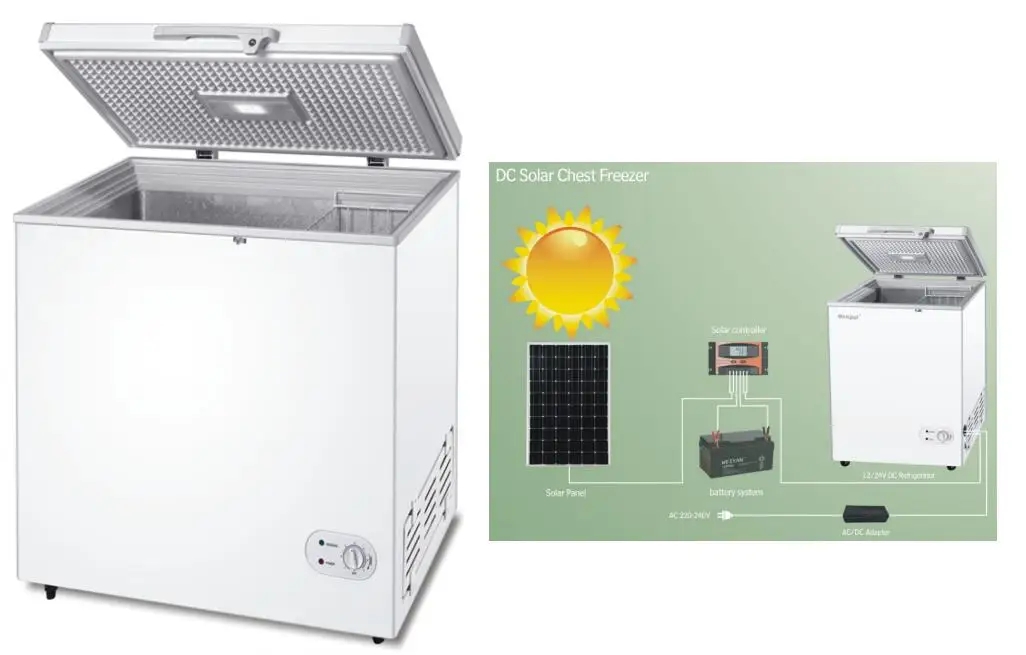 358L DC Freezer with Dual-Temperature Solar Electric Battery Power Source for Car Household Outdoor Use 1-Year Warranty