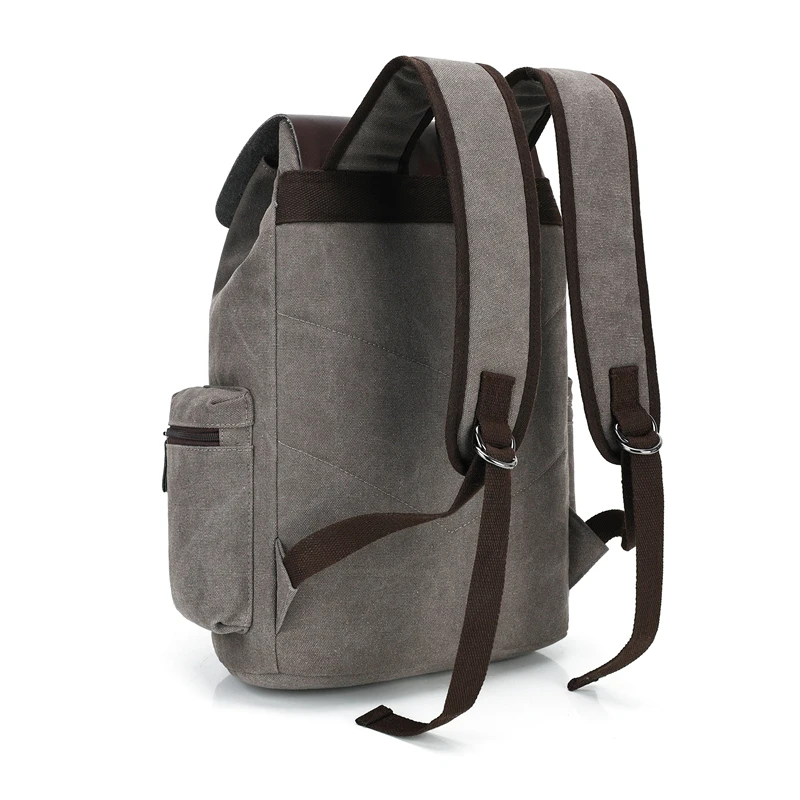 Vintage Canvas Casual Backpack 15.6 inch Laptop Backpack Mochilas Mens Canvas Travel Backpack