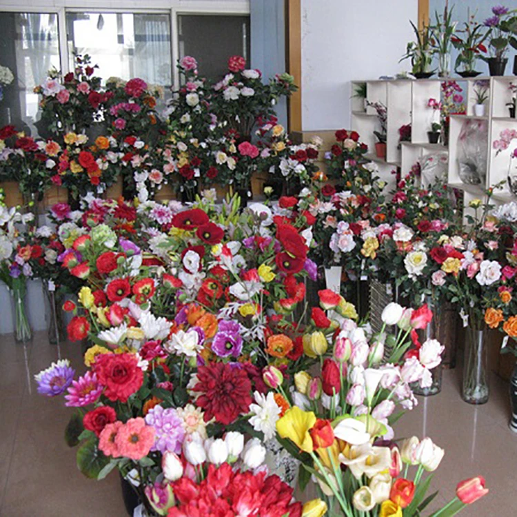 Hot Sale Life Like Pink Artificial Rose Flower Garland Wedding Decoration Floral