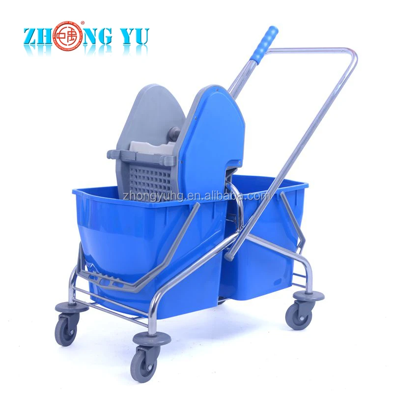 ZY4005 вниз 2x25 л пресс с двойным ведром вращающаяся тележка для