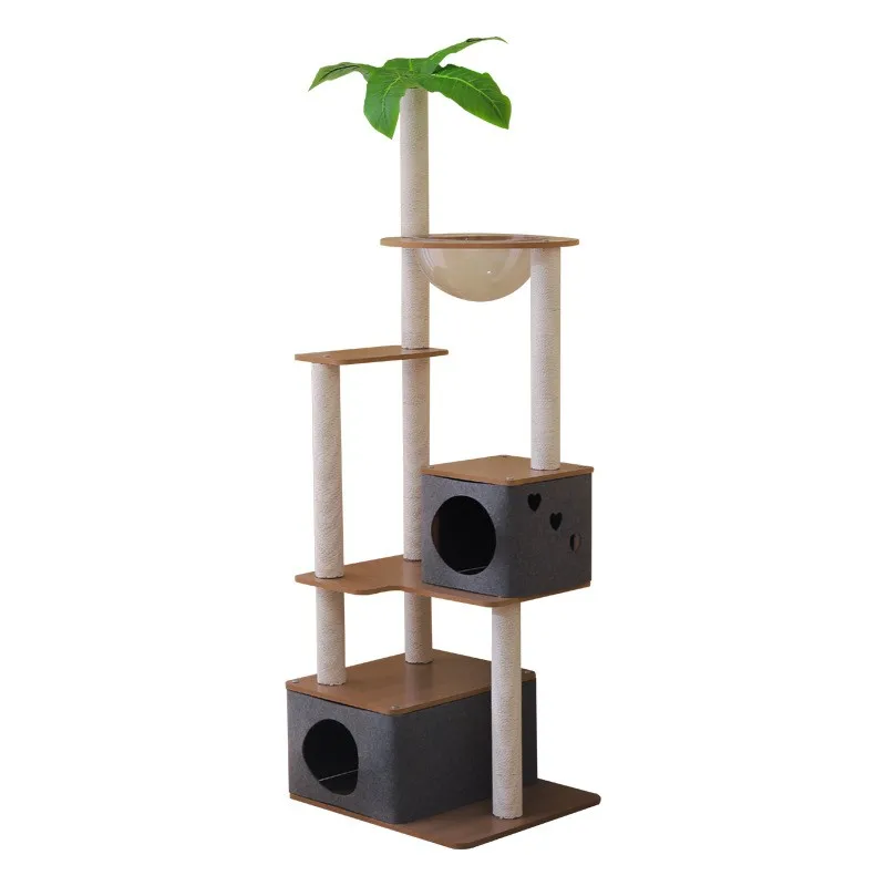 Interactive toy sisal plush lint climb cat tree scratcher pole