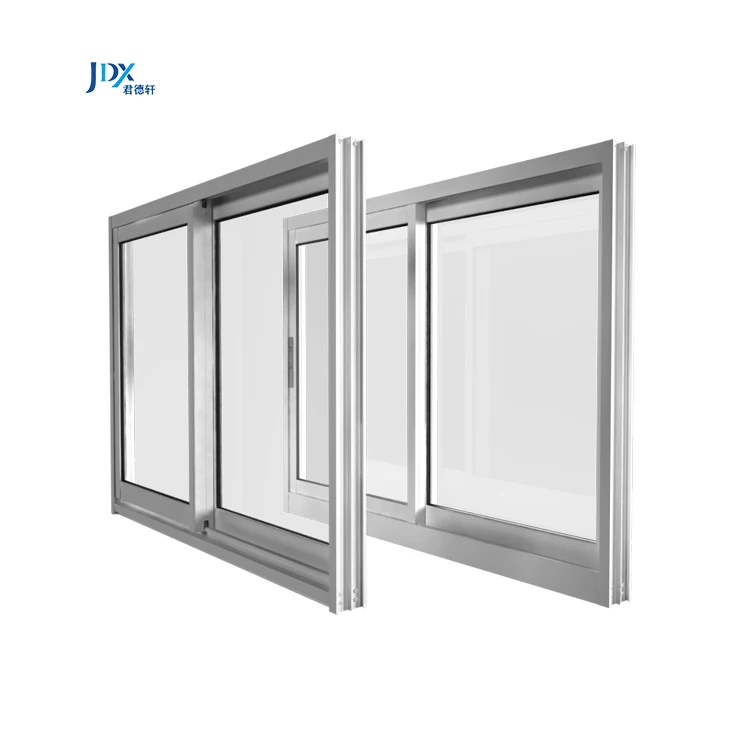 European Style Double Glazed Aluminum Glass Sliding Windows with Low-E Glass