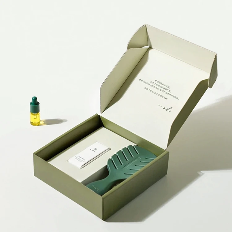 eco-friendly biodegradable luxury shipping mailer box custom printed packaging paper box with logo