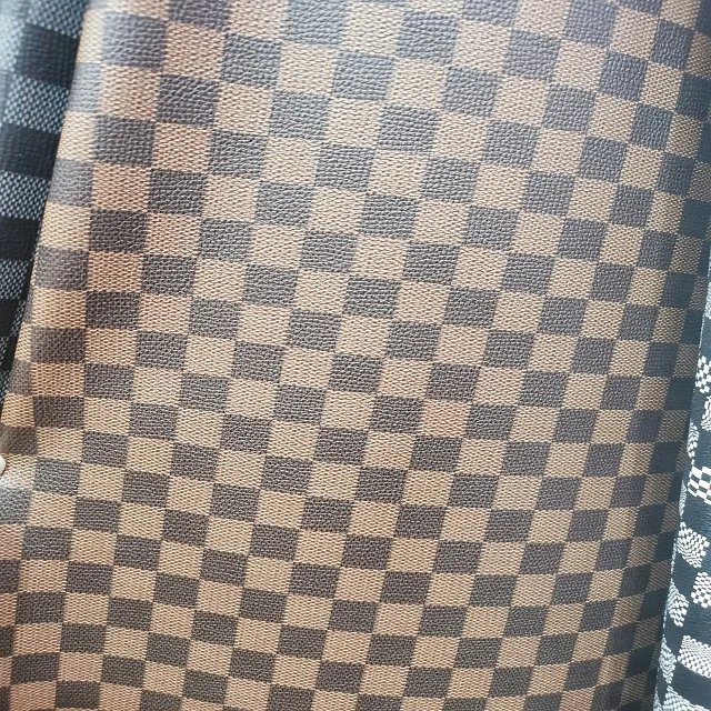 Vinyl PVC Print Synthetic Fabric Brands Rexine PU Leather For Luxury Handbags