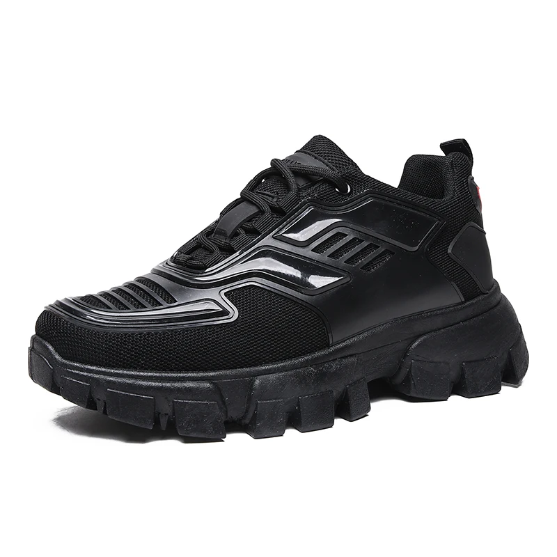 Мужские повседневные летающие кроссовки, дышащие спортивные туфли, толстая натуральная обувь в Корейском стиле, на осень