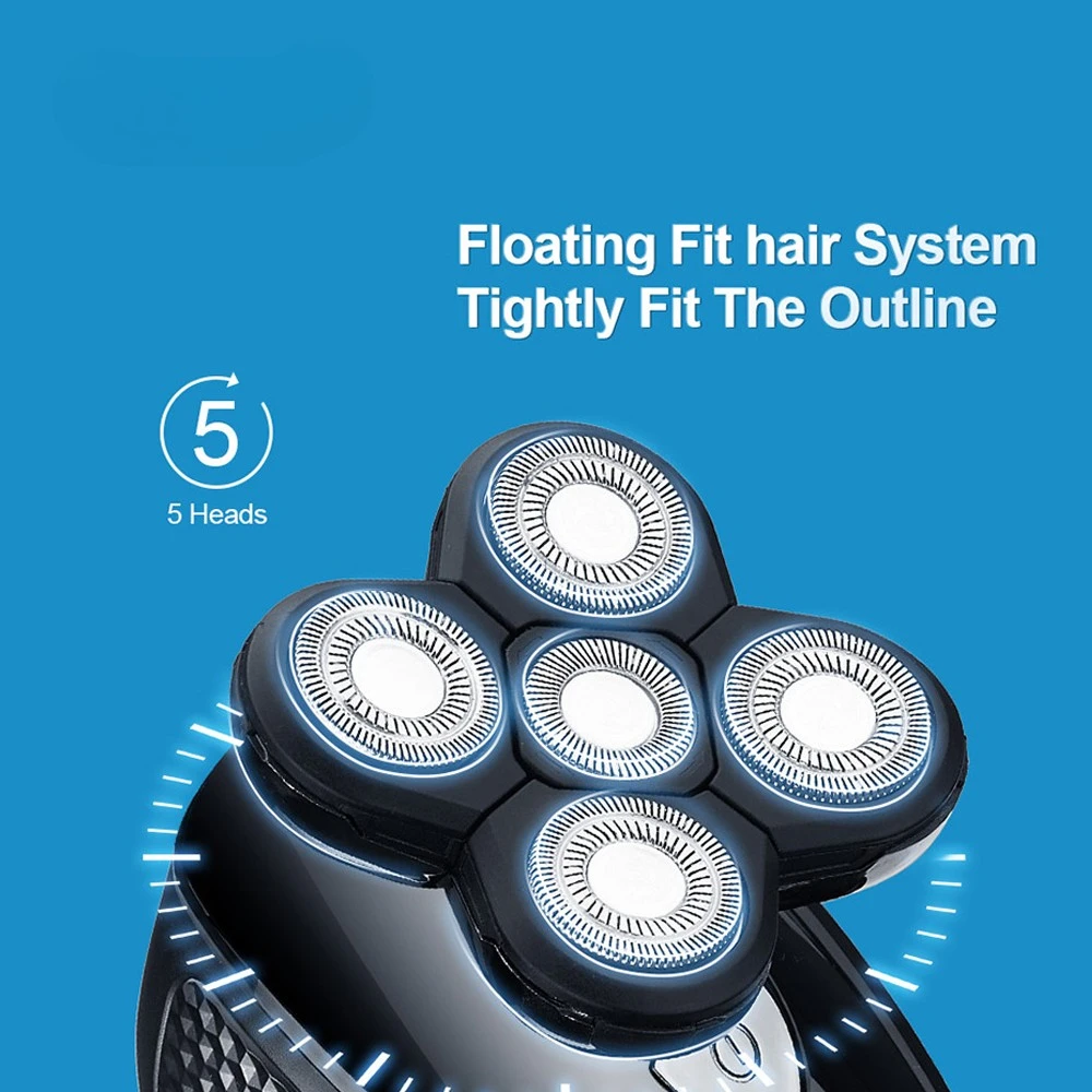 Electric Shavers Razor with LCD Display 5D Floating Waterproof Electric Hair Clippers Cleansing Brush