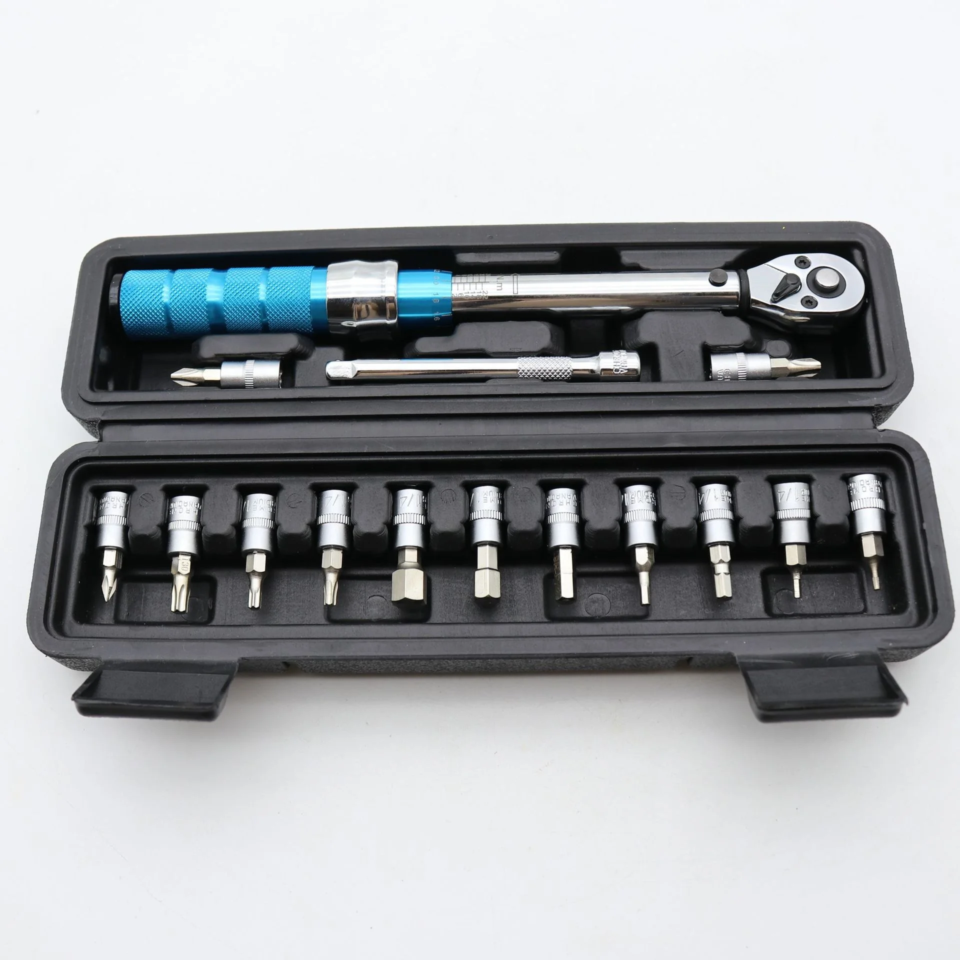 1/4 Inch Drive Universal Digital Adjustable Bicycle Wrench Set Chrome Finish Steel Alloy Spanner Metric Measurement OEM Product