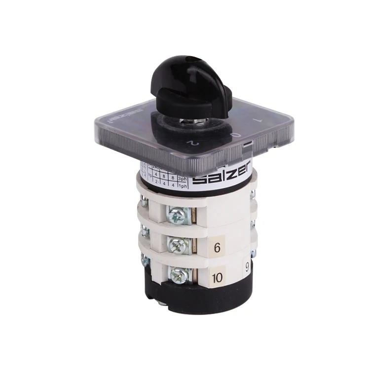 Salzer SAB16 16 Amp 1-0-2 3pole 3position 61027 Rotary Switch Cam Switch manual change over switch metal shaft CE Approved