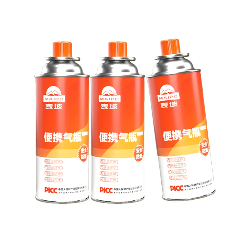 Camping accessories butane gas cylinder refill Butane Fuel Canister For Camping Butane Gas