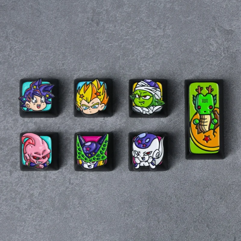 Personality Anime Dragon Ball Aluminum Alloy Metal Keycap 1U 2U Mechanical Keyboard Keycap For Cherry MX Switches