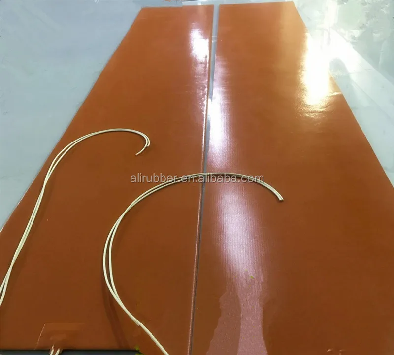 500*1700*1.5mm 230v 1500W Heat Hot Blanket for Wakeboard Press Flexible silicone rubber heater 1000mm lead wire from short