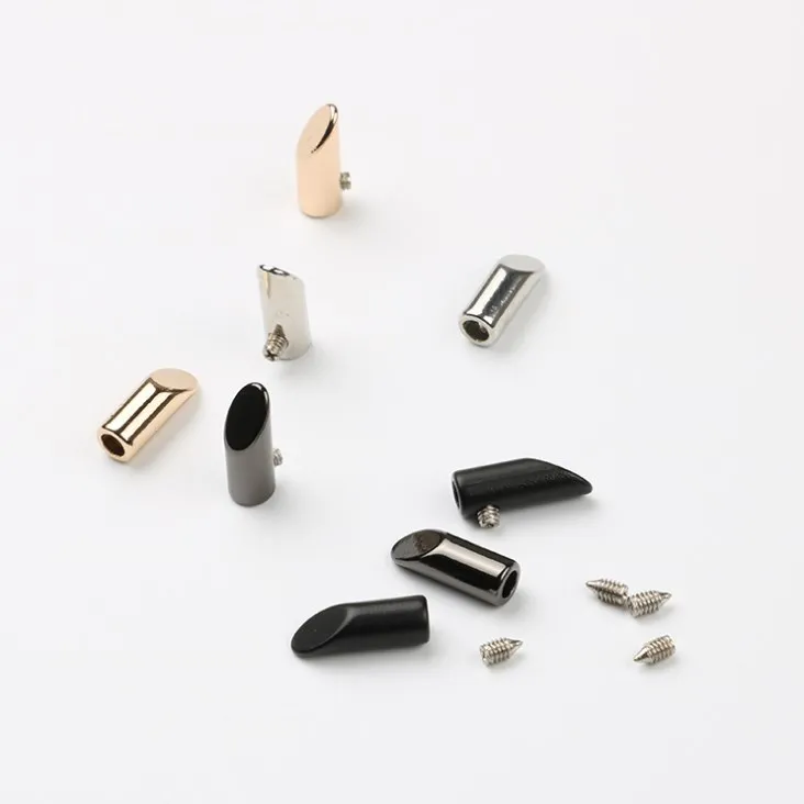 Hot Sell Zinc Alloy Metal Clothing Hoodies Cord Ends with screw