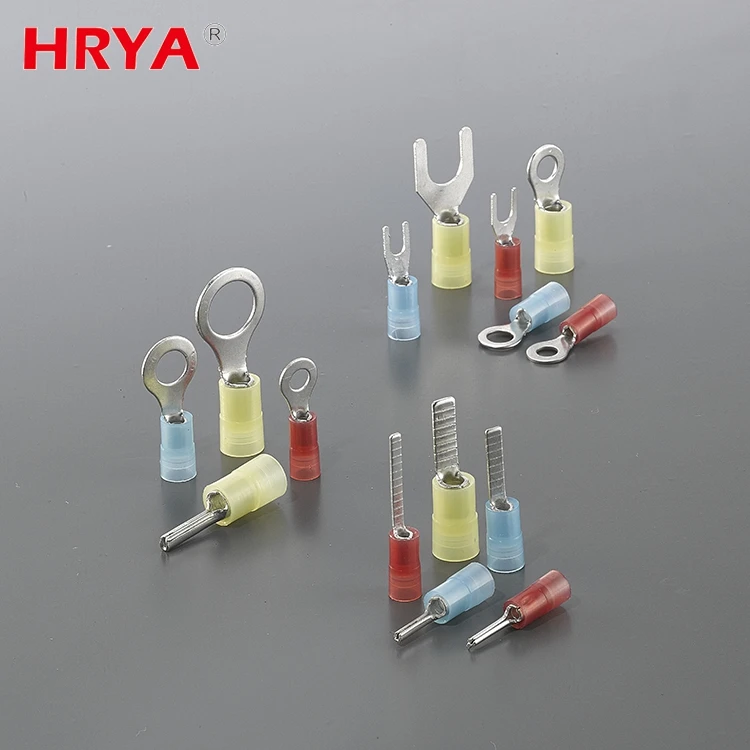  Наконечник для проводов HRYA обжимной соединитель Круглый штамповочный терминал изолированный Электрический латунный